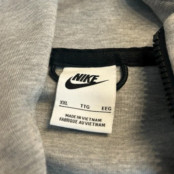 Men's Nike Tech Fleece Windrunner Full Zip Hoodie Gray 2XL XXL‎ HV0949-063